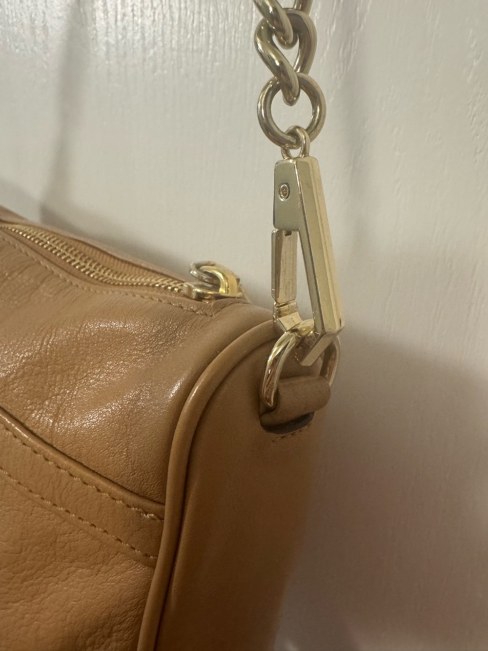 Rebecca Minkoff Tan Leather Crossbody with Chain Strap - Picture 11 of 16